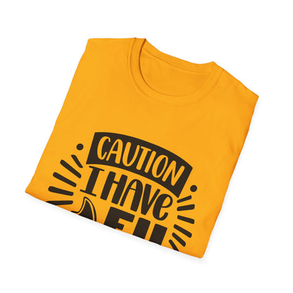 Caution: I Have No Filter Unisex Softstyle T-Shirt - Fun and Quirky Graphic Tee for Casual Wear