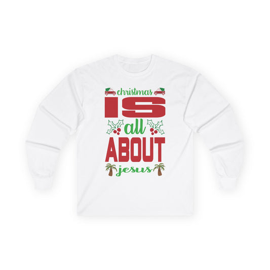 Unisex Christmas Long Sleeve Tee, Meaningful Holiday Shirt, Faith-Based Gift, Family Gathering Wear, Winter Party Outfit, Jesus [...]