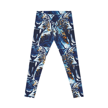 Fierce Tiger Print Leggings, Statement Activewear, Yoga Pants, Casual Fitness Wear, Gifts for Animal Lovers, Wild Print Tights