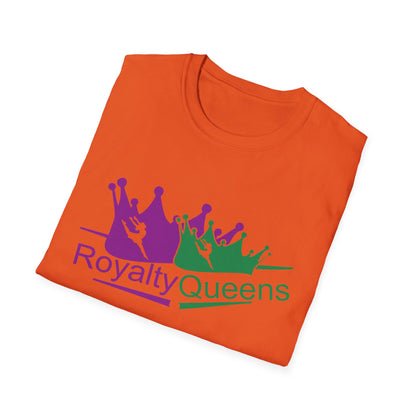 Royalty Queens T-Shirt, Unisex Softstyle Tee for Celebrations, Birthday Gifts, Empowerment Wear, Casual Fashion, Crown Design