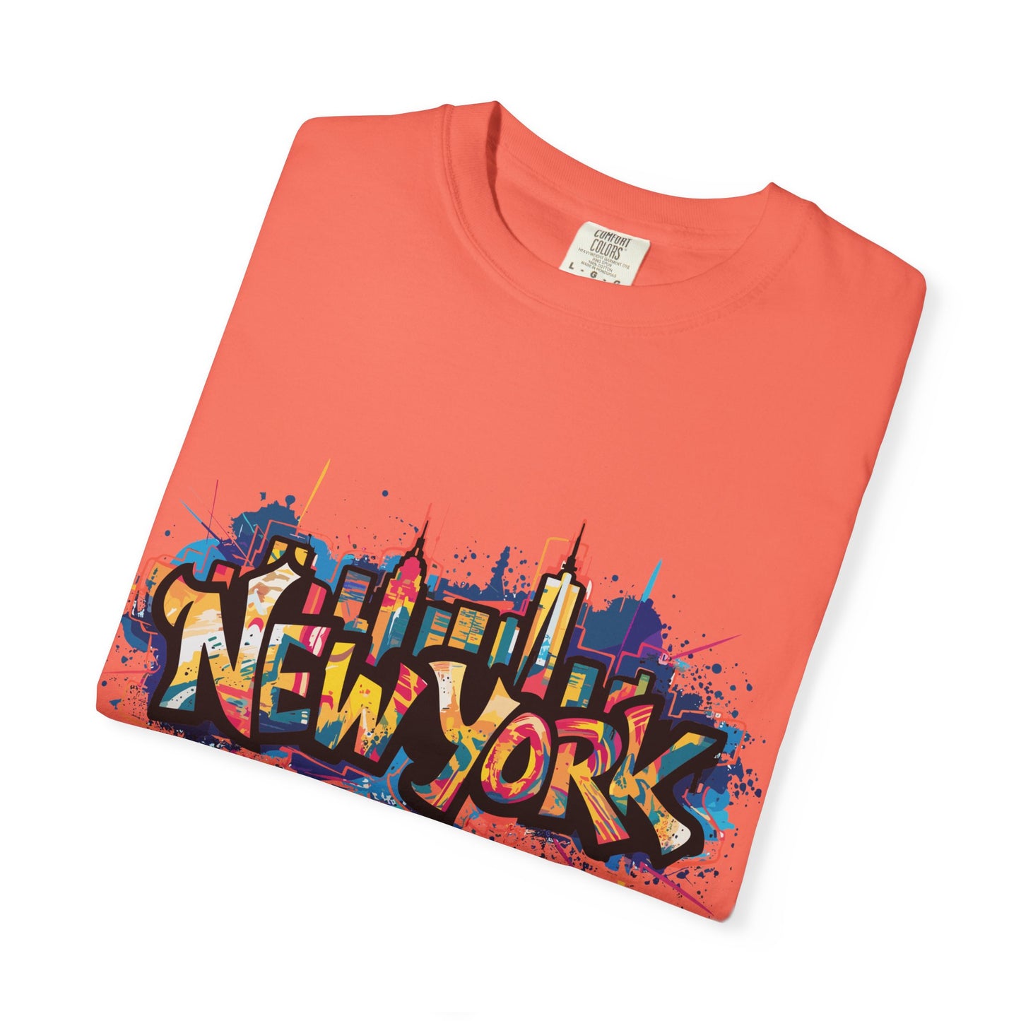 Colorful New York Graffiti T-Shirt, Streetwear Tee, City Vibe Shirt, Travel Souvenir Gift, Urban Fashion, Summer Outfit