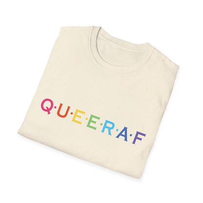 Pride-Inspired Unisex T-Shirt - QUEERAF Graphic Tee for LGBTQ+ Celebrations, Everyday Wear, Gift for Supporters, Inclusive Fashion