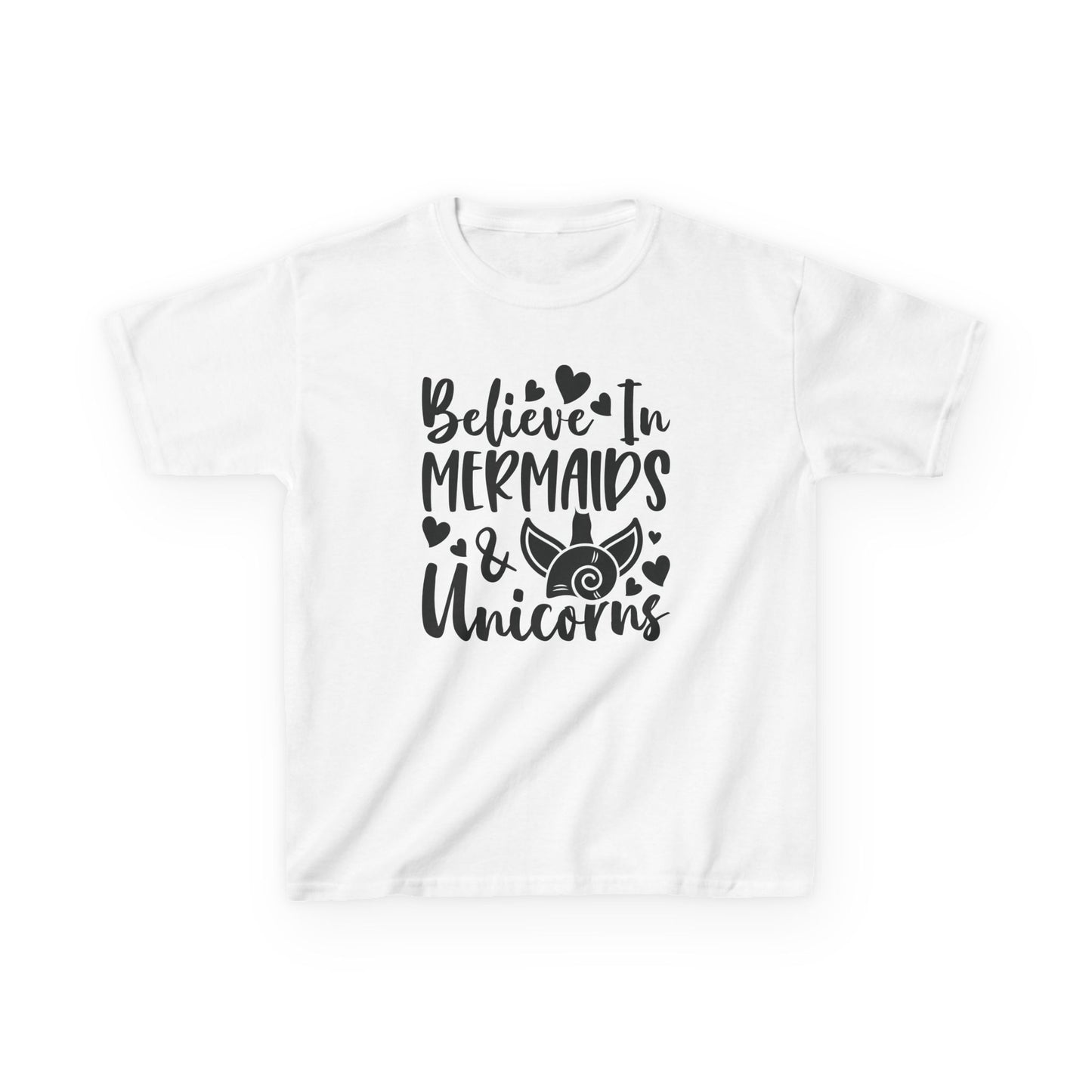 Kids Heavy Cotton™ Tee - Believe in Mermaids & Unicorns T-Shirt