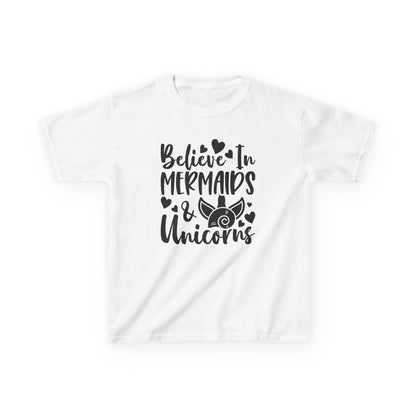 Kids Heavy Cotton™ Tee - Believe in Mermaids & Unicorns T-Shirt