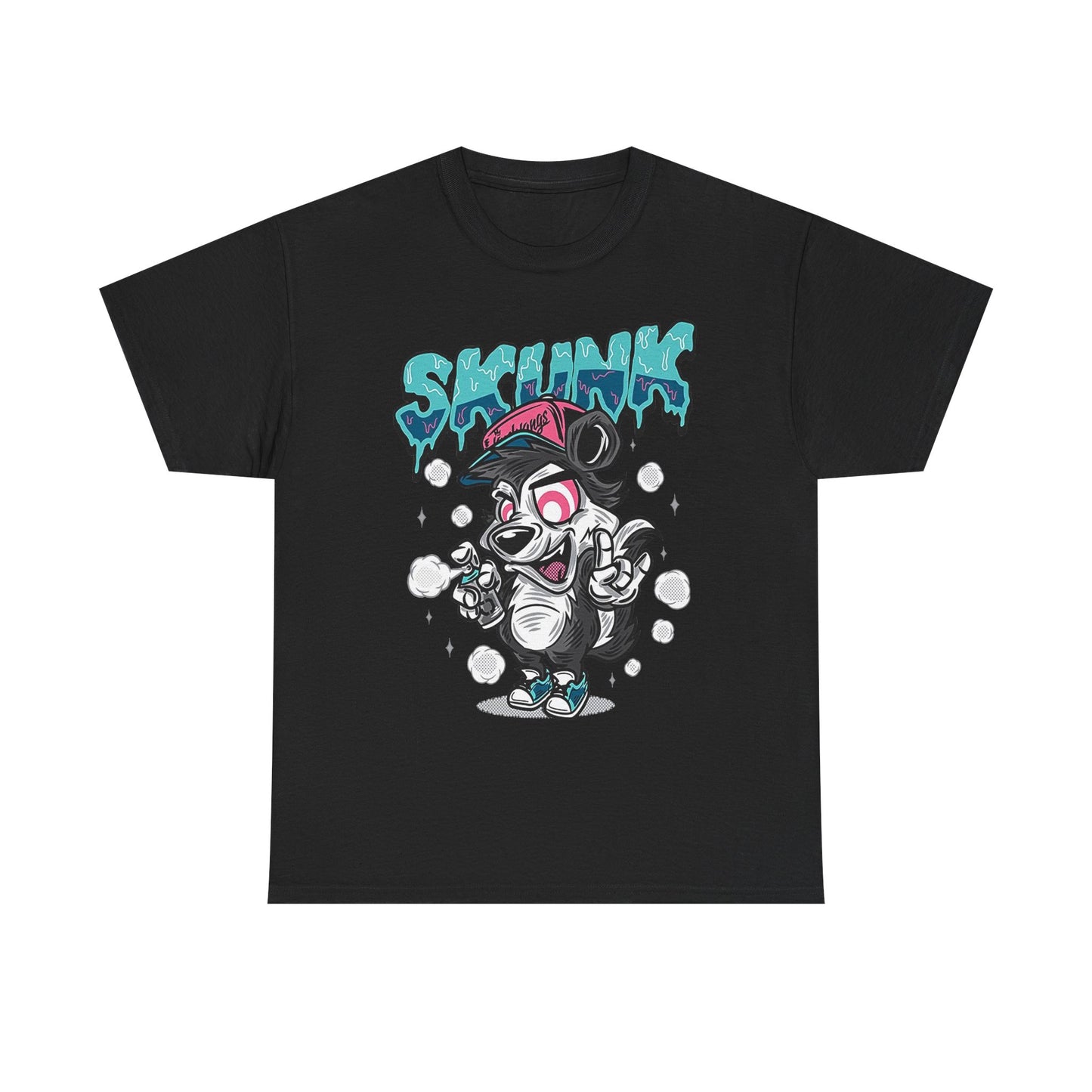 Cool Cartoon Graphic Tee - 'Skunk' Design, Unisex Heavy Cotton T-Shirt