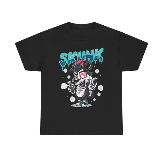 Cool Cartoon Graphic Tee - 'Skunk' Design, Unisex Heavy Cotton T-Shirt