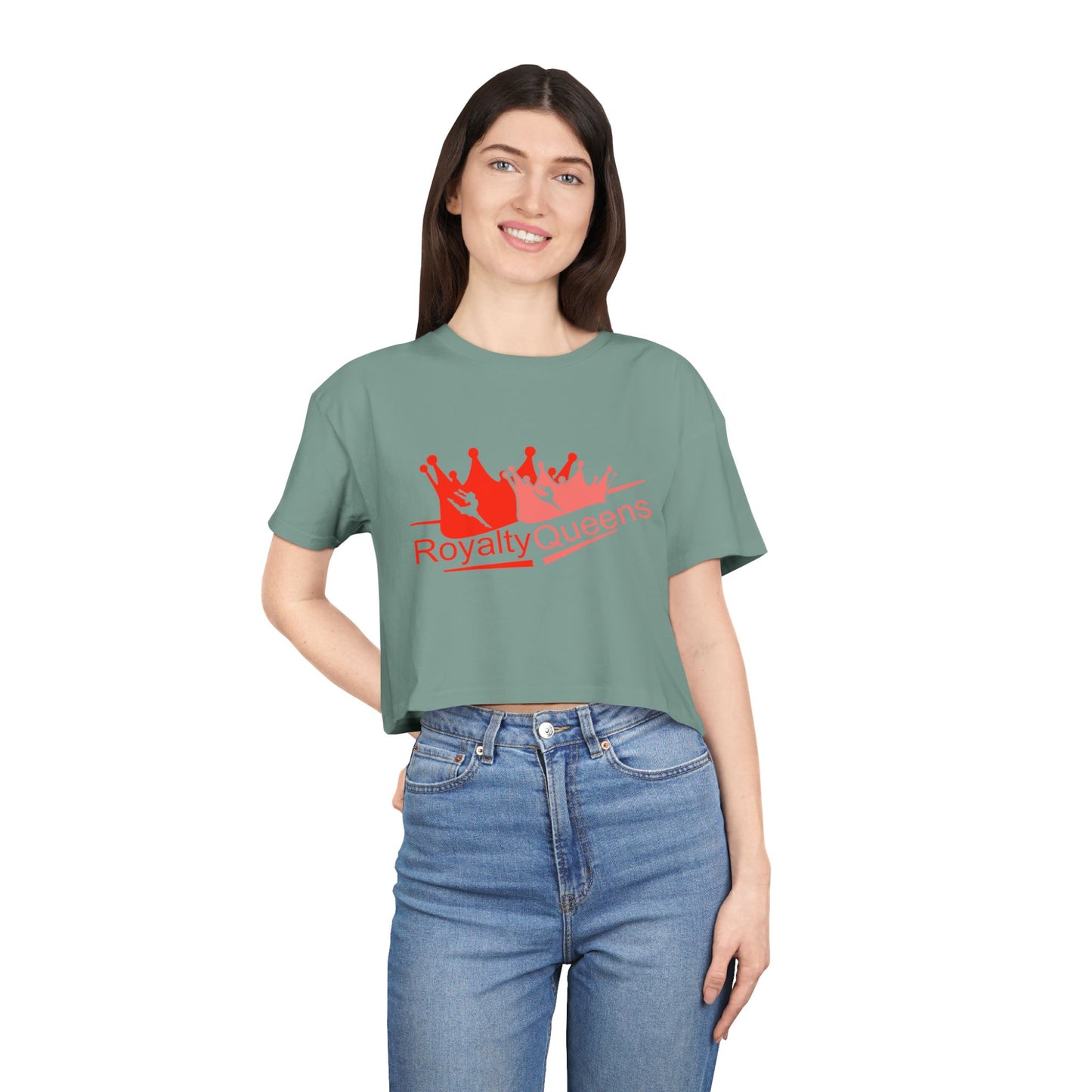 Royalty Queens Women's Crop Tee - Trendy Streetwear, Gift for Queens, Birthday Top, Casual Summer Top, Empowerment Fashion