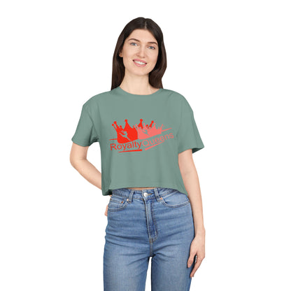 Royalty Queens Women's Crop Tee - Trendy Streetwear, Gift for Queens, Birthday Top, Casual Summer Top, Empowerment Fashion