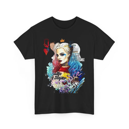 Harley Quinn Inspired Unisex Heavy Cotton Tee - Bold Graphic Design