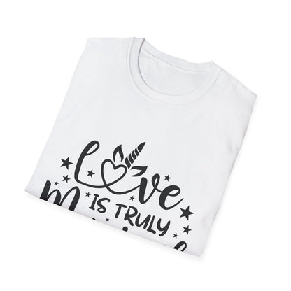 Love is Truly Magical Unisex Softstyle T-Shirt - Cute Gift for Couples and Celebrations