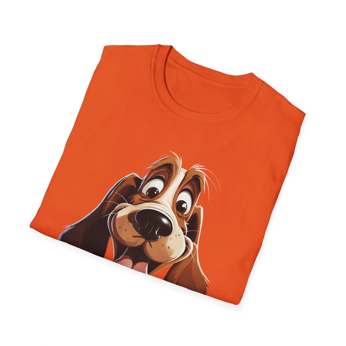 Cute Cartoon Dog Unisex Softstyle T-Shirt - Perfect for Pet Lovers