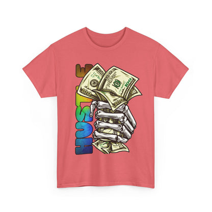 Unisex Heavy Cotton Tee - 'Hustle' Graphic Tee with Money Design