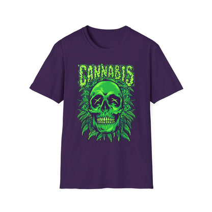 Green Skull Cannabis Unisex T-Shirt – Perfect for Stoner Culture and Everyday Wear