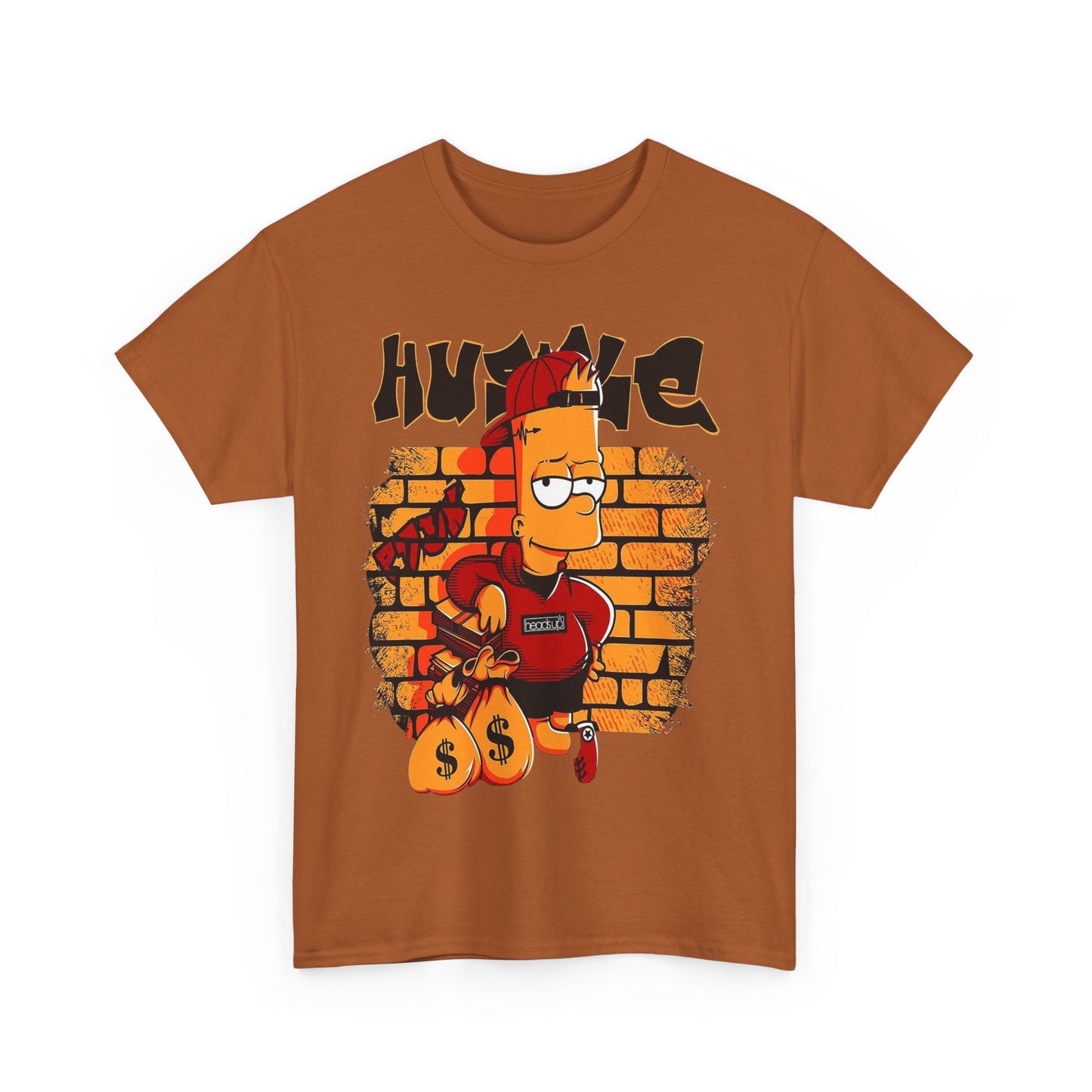 Hustle Graphic Tee - Unisex Heavy Cotton T-Shirt with Bart Design