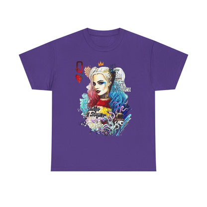 Harley Quinn Inspired Unisex Heavy Cotton Tee - Bold Graphic Design
