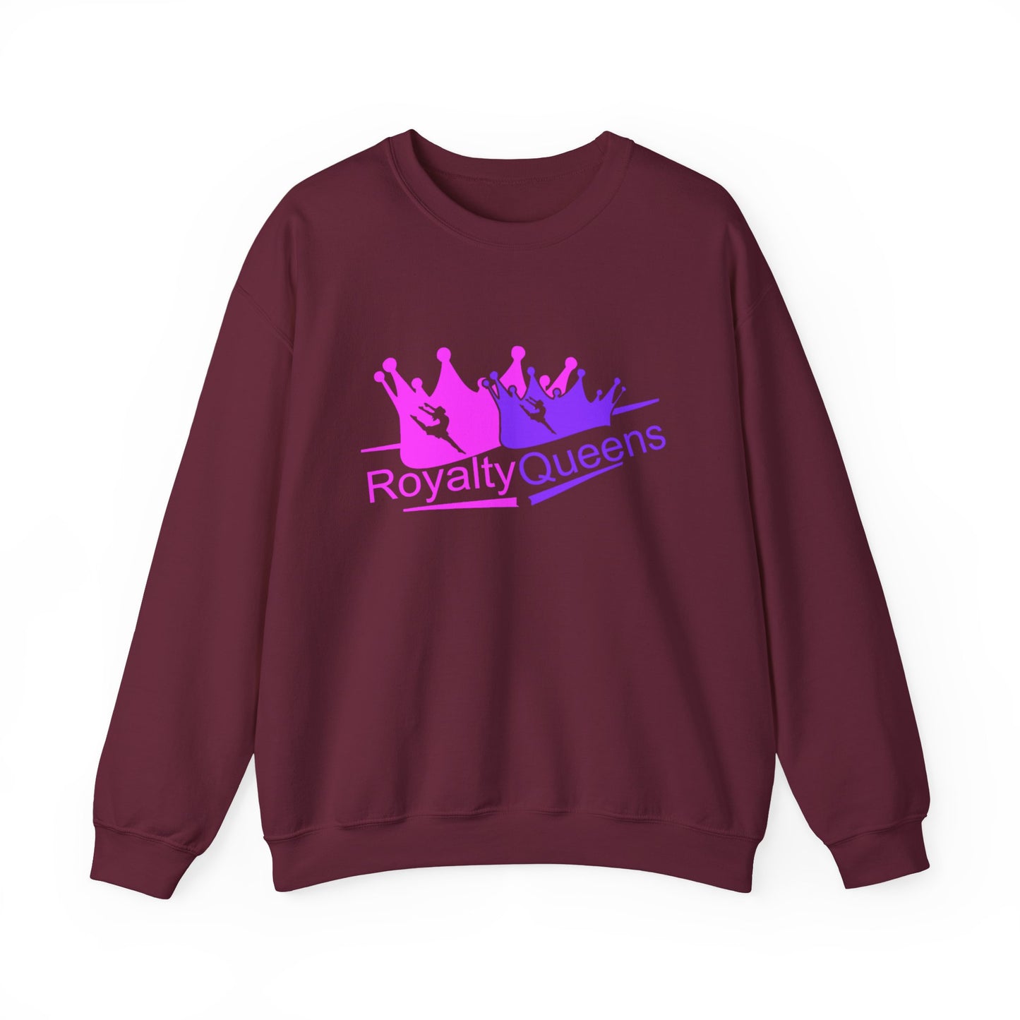 Royalty Queens Crewneck Sweatshirt — Pink & Purple Crown Graphic