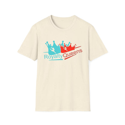 Royalty Queens Unisex T-Shirt, Softstyle Tee for Girls, Crown Graphic, Birthday Gift, Queen's Day Celebration, Casual Wear
