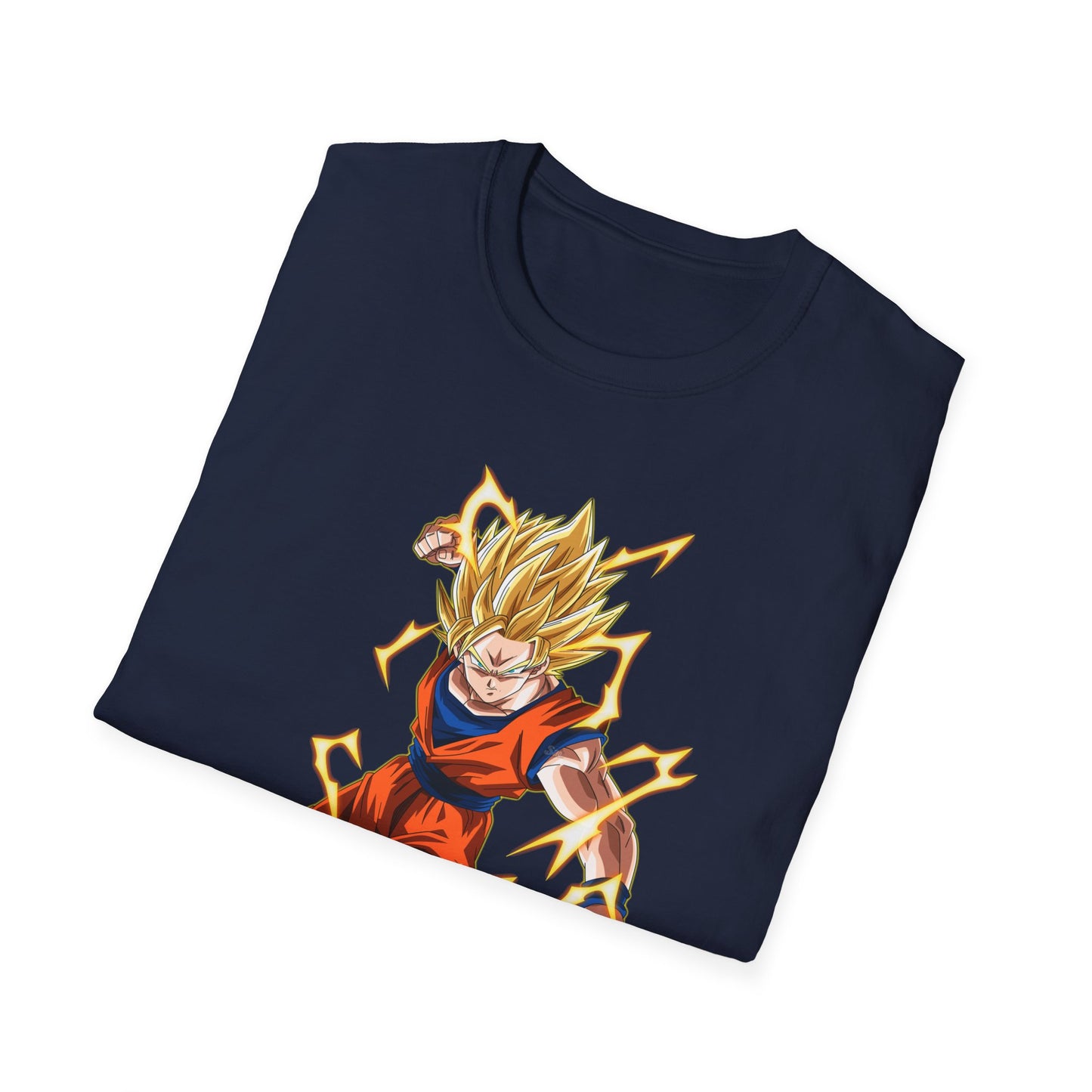 Super Saiyan Goku Unisex Softstyle T-Shirt, Anime Shirt, Dragon Ball Z Tee, Gift for Fans, Streetwear Apparel