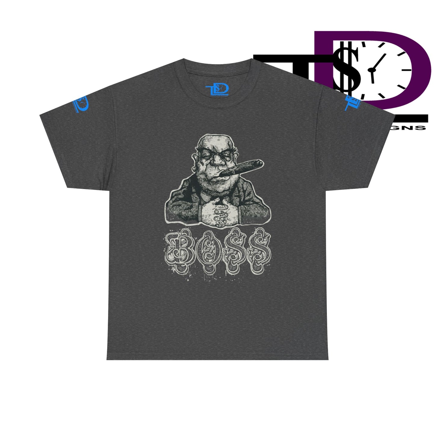 Boss Graphic Unisex Heavy Cotton Tee, Streetwear Shirt, Casual Everyday Tee, Gift for Him, Comfortable Men’s Apparel