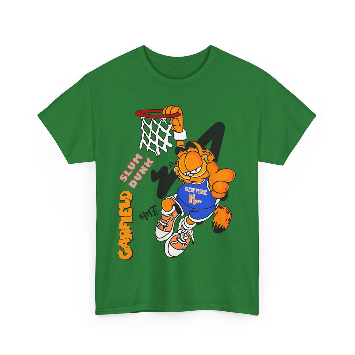 Garfield Basketball Unisex Heavy Cotton Tee - Fun Streetwear for Cat Lovers