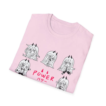 Graphic Anime T-Shirt - 'Power' Design, Unisex Tee for Anime Lovers, Gift for Birthdays & Holidays, Casual Wear, Fun Graphic Shirt