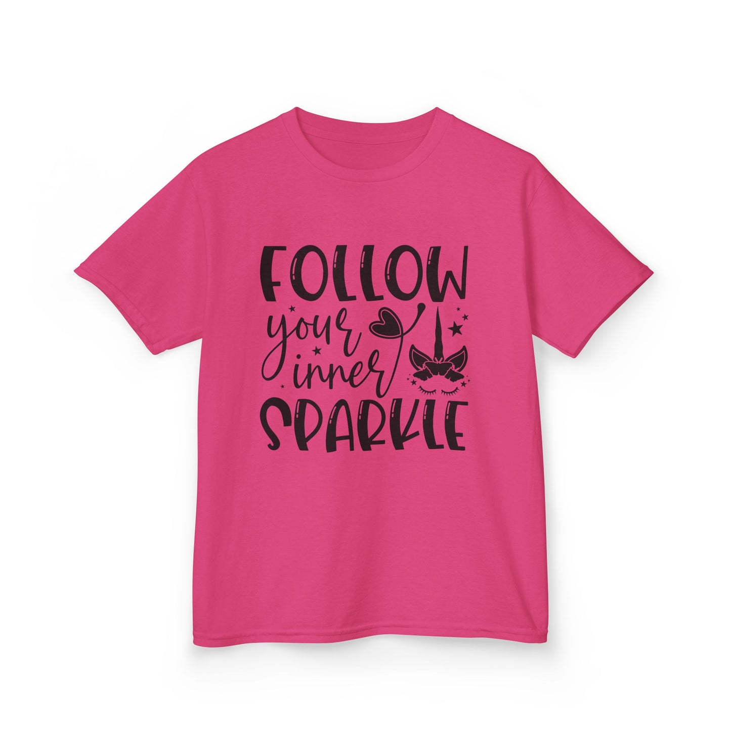 Kids Heavy Cotton™ Tee - Follow Your Inner Sparkle T-Shirt for Creative Kids