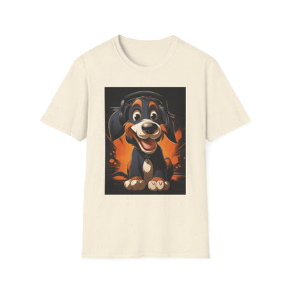 Happy Dog Graphic Unisex Softstyle T-Shirt - Perfect for Dog Lovers