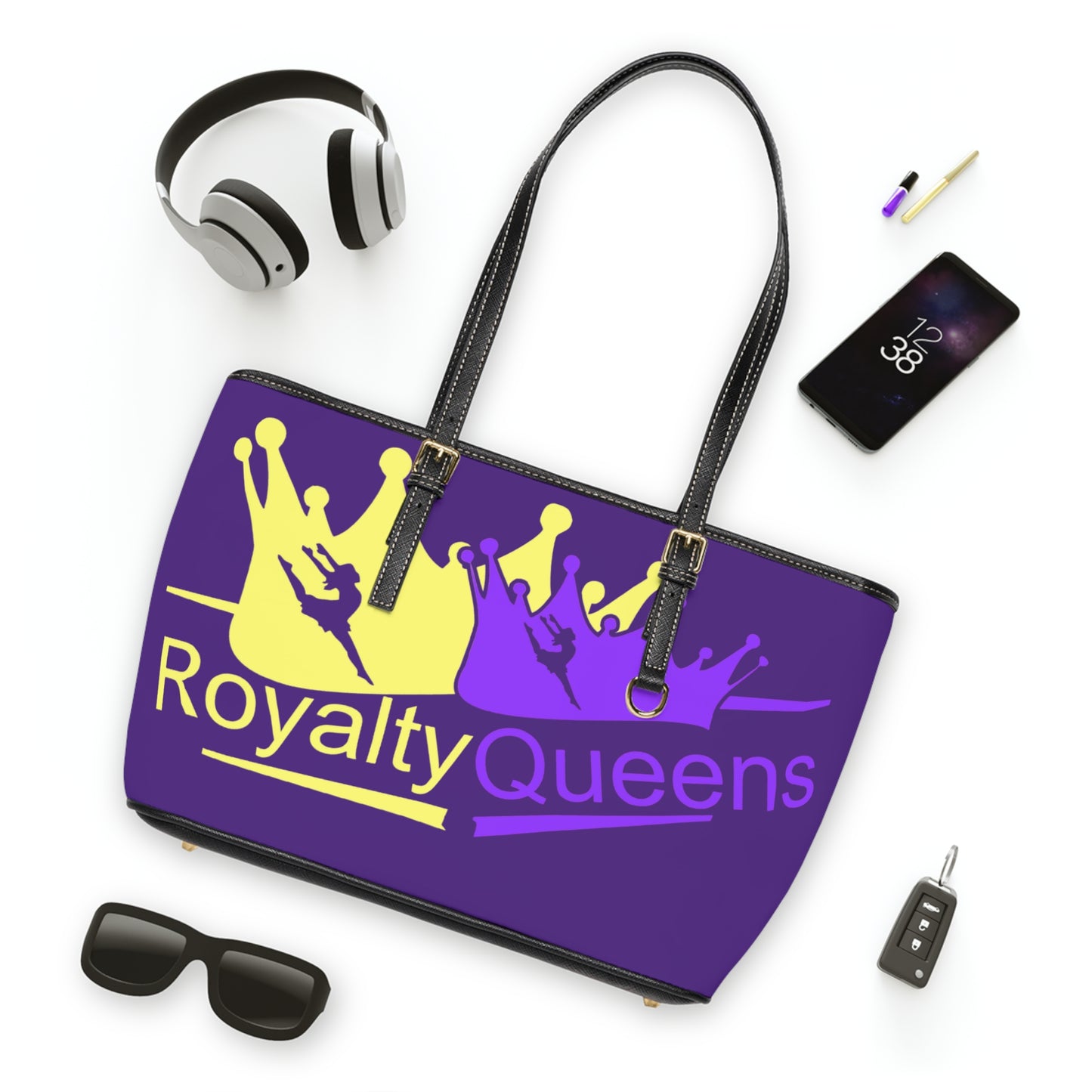 Royalty Queens PU Leather Shoulder Bag - Stylish Handbag for Women, Perfect for Everyday Use, Gifts, and Special Occasions