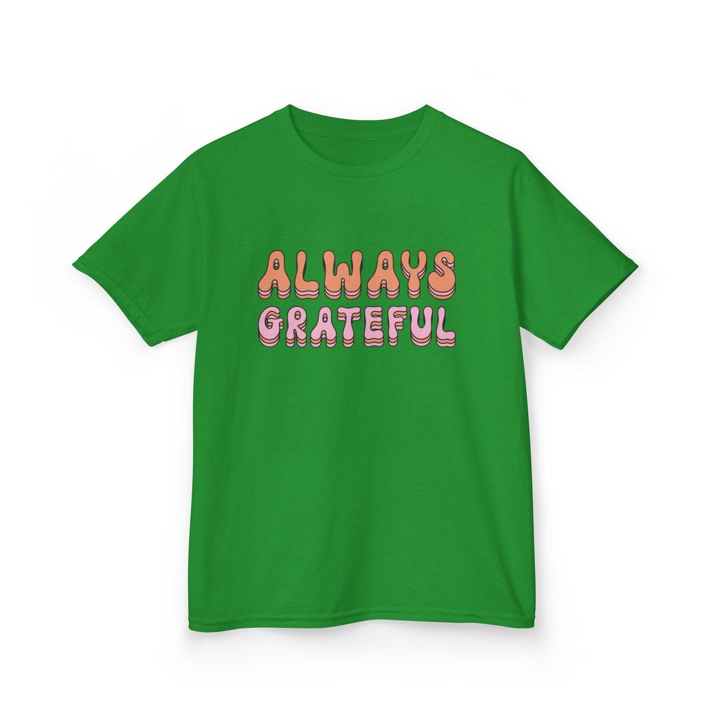 Kids Grateful Tee, Cute Kids Shirt, Positive Vibes T-Shirt, Gratitude Apparel, Gifts for Kids, Everyday Wear, Birthday Gift