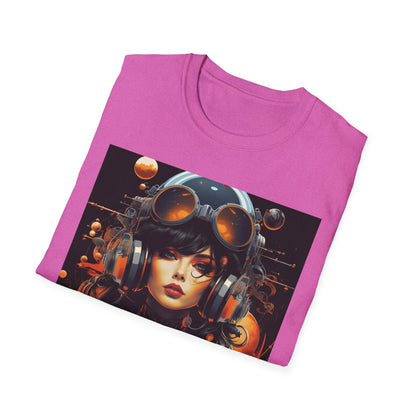 Bold Graphic Unisex T-Shirt - Retro Space Girl Design