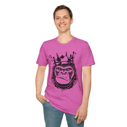 King Status Gorilla T-Shirt | Unisex Softstyle Tee for Casual Wear