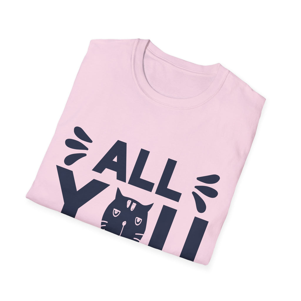 All You Need Is Cat Unisex Softstyle T-Shirt | Cute Cat Lover Tee, Gift for Pet Owners, Funny Cat T-Shirt, Cat-Themed Apparel, Birthday Gift