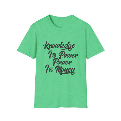 Knowledge Is Power Unisex Softstyle T-Shirt - Stylish Motivational Tee