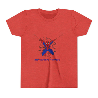 Spider-Man Youth Short Sleeve Tee - Fun Graphic Tee for Kids, Superhero Shirt, Birthday Gift, Comic Theme Apparel, Playtime Wear