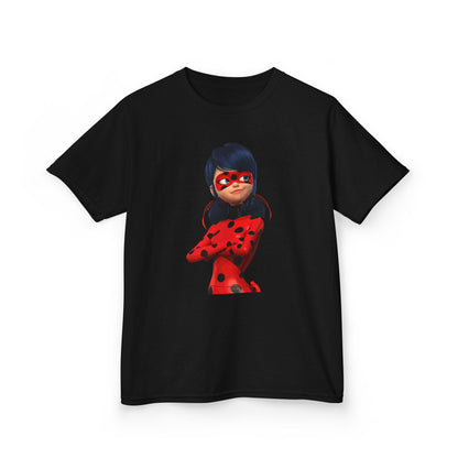 Cool Ladybug Superhero Kids Heavy Cotton Tee | Fun and Playful Design for Young Heroes