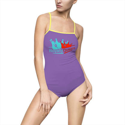 Royalty Queens Women's One-Piece Swimsuit, Summer Swimwear, Beachwear, Pool Party Outfit, Vacation Essential, Swim Fashion