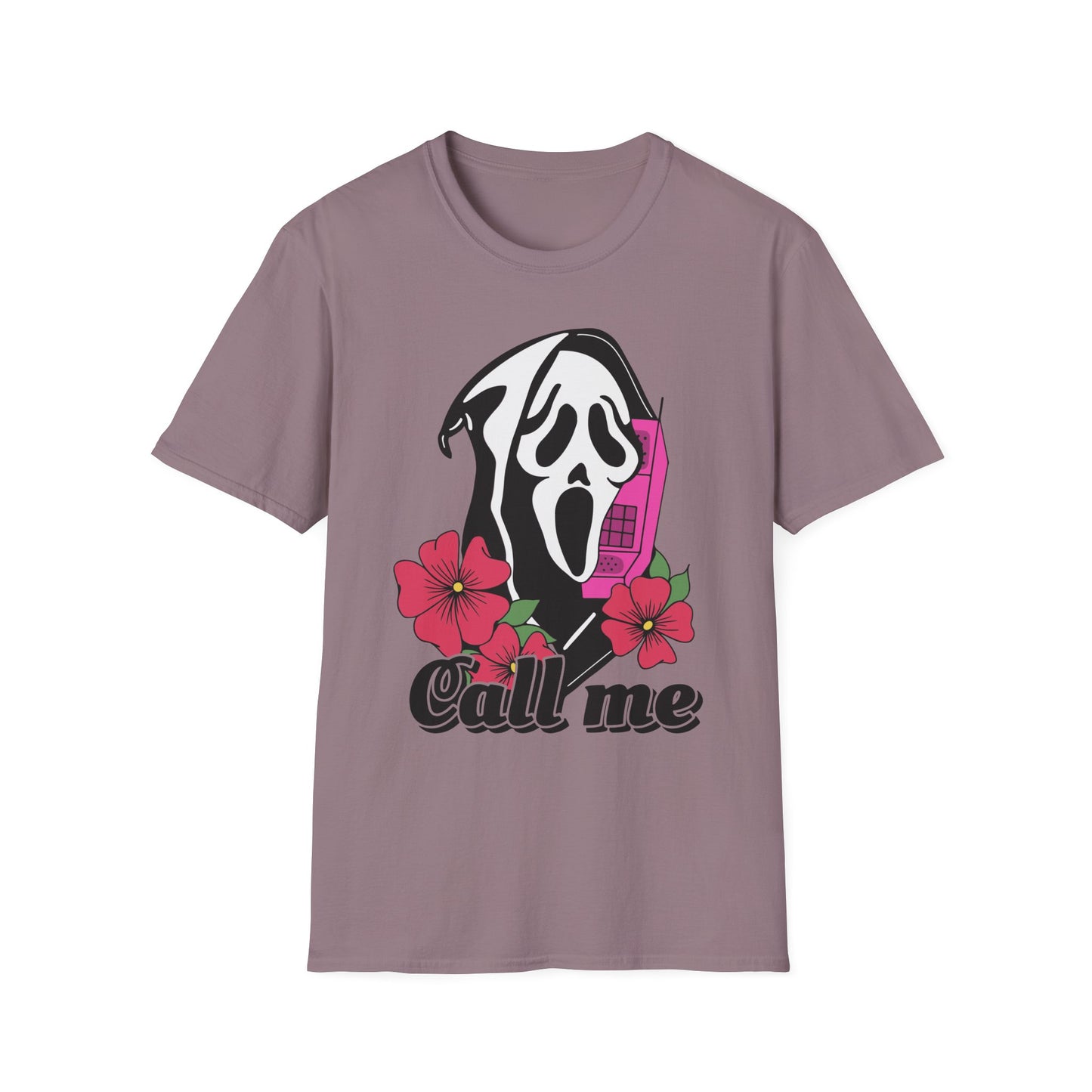 Call Me Horror T-Shirt, Unisex Graphic Tee, Halloween Costume, Spooky Gift, Movie Lover's Shirt, Floral Horror Tee
