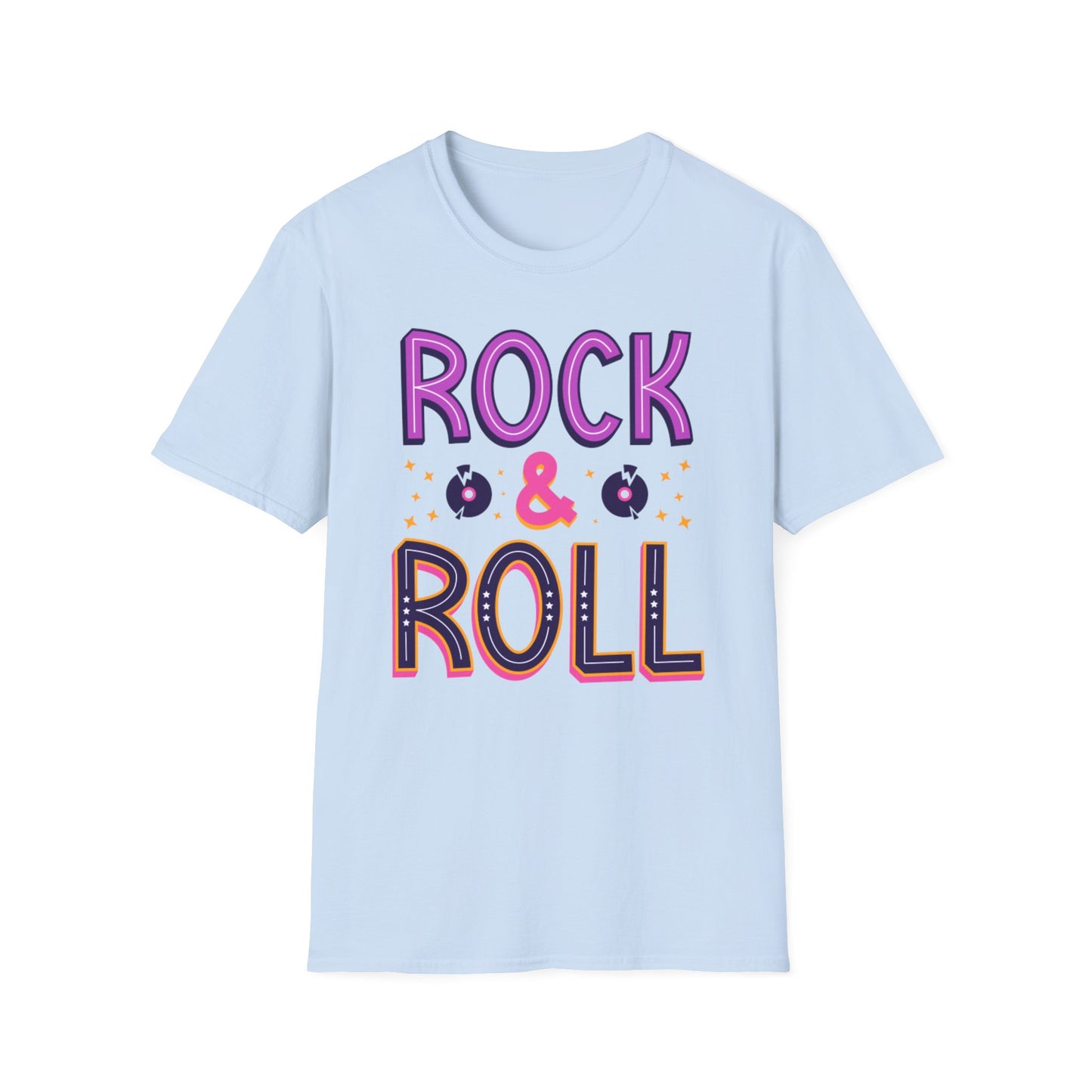 Rock & Roll Unisex Softstyle T-Shirt - Music Lovers Gift, Concert Apparel, Casual Wear, Festival Fashion, Fun Graphic Tee