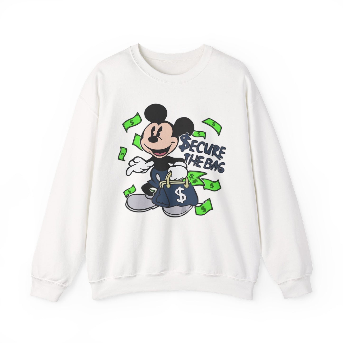 Mickey Mouse Secure the Bag Sweatshirt, Fun Crewneck, Trendy Unisex Apparel, Gift for Disney Lovers, Cozy Streetwear