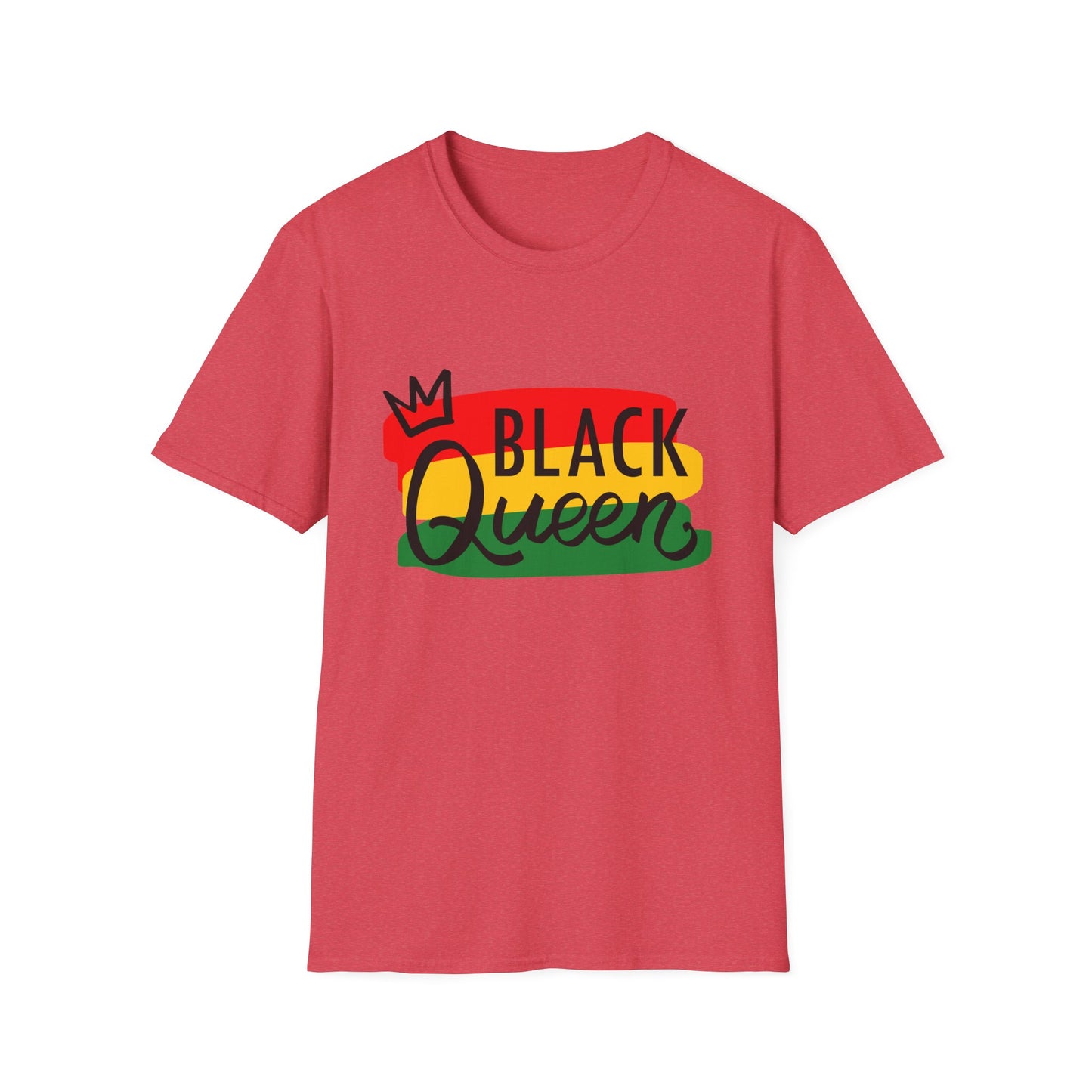 Black Queen Unisex Softstyle T-Shirt | Empowerment, Cultural Pride, Casual Wear, Gift for Her, Black History Month