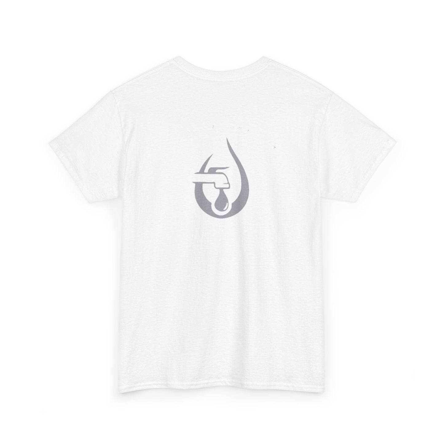 Unisex Heavy Cotton Tee - Minimalist Water Drop Design