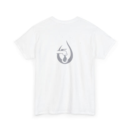 Unisex Heavy Cotton Tee - Minimalist Water Drop Design