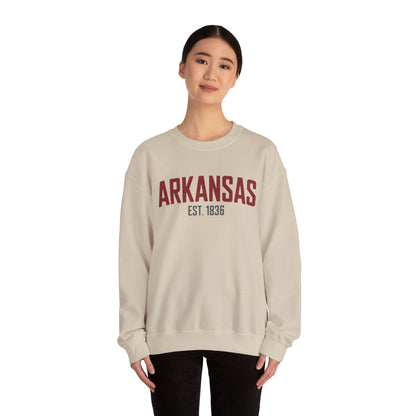 Arkansas Established 1836 Crewneck Sweatshirt