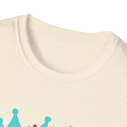 Royalty Queens Unisex T-Shirt, Softstyle Tee for Girls, Crown Graphic, Birthday Gift, Queen's Day Celebration, Casual Wear