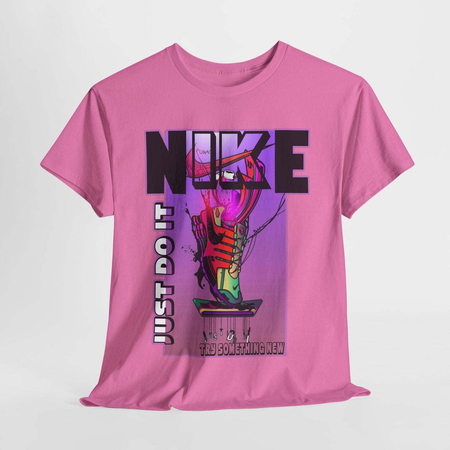 Vintage-Style Nike Unisex Heavy Cotton Tee - Just Do It Graphic Shirt