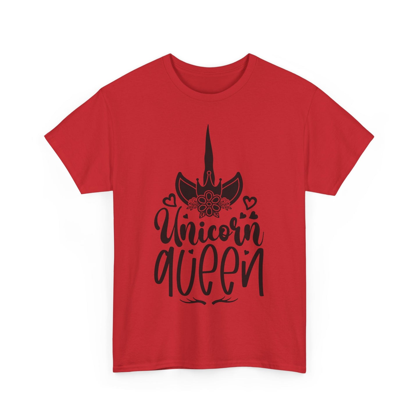 Unicorn Queen Unisex Heavy Cotton Tee - Fun and Playful Graphic T-Shirt for Unicorn Lovers