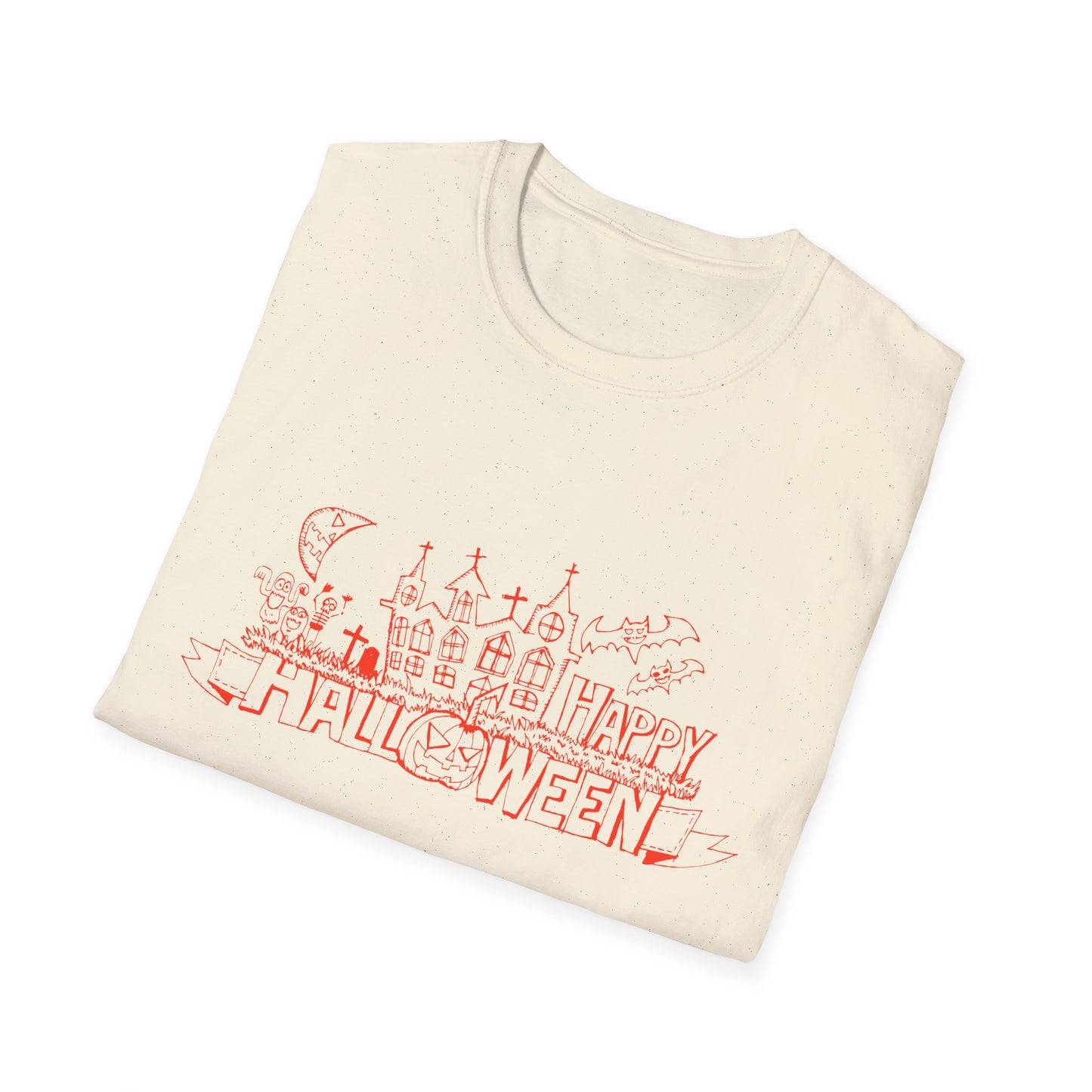 Halloween Graphic Tee, Unisex Softstyle T-Shirt, Spooky Apparel, Holiday Shirt, Fall Fashion, Casual Wear