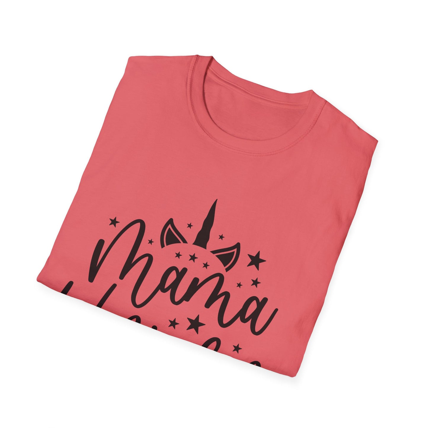 Mama Unicorn Unisex Softstyle T-Shirt – Perfect Gift for Moms, Magical Occasions & Everyday Wear