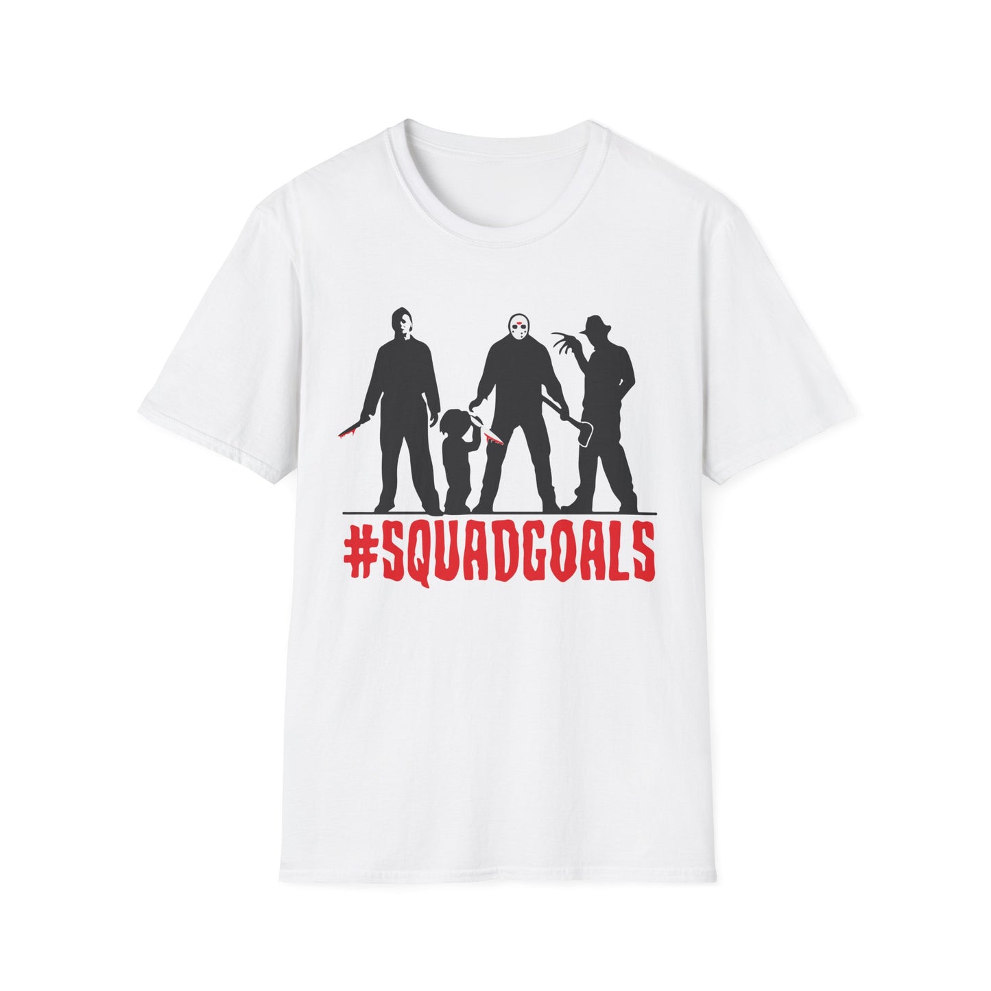 Squad Goals Unisex T-Shirt, Funny Graphic Tee, Group Friend Shirt, Movie Night Outfit, Halloween Costume Top, Gifting for Friends