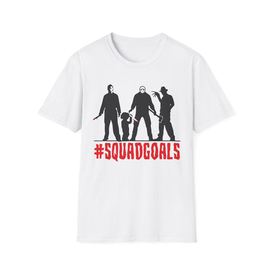 Squad Goals Unisex T-Shirt, Funny Graphic Tee, Group Friend Shirt, Movie Night Outfit, Halloween Costume Top, Gifting for Friends